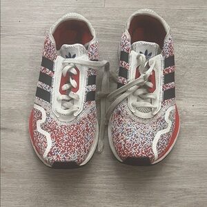 Adidas Kids Multicolor Sneakers with Black Stripes